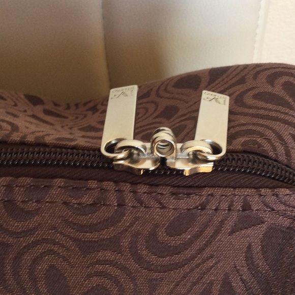 NWT Diane Von Furstenberg Brown Luggage Weekender Suitcase Travel Bag - Picture 7 of 16